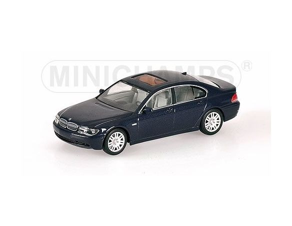 MINICHAMPS 431020206 BMW SERIE 7 E65 2001 BLUE METALLIC Modellino
