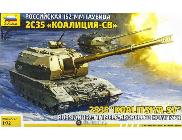 ZVEZDA Z5055 KOALITSYA-SV SELF PROPELLED HOWITZER KIT 1:72 Modellino