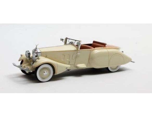 MATRIX SCALE MODELS MX41705-042 ROLLS R.PHANTOM II BARKER BOATTAIL HRH MAHARAJHA OF REWA 1939 CREAM 1:43 Modellino