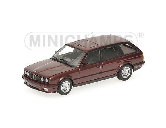 MINICHAMPS 431024011 BMW SERIE 3 TOURING E30 1989 RED METALLIC Modellino