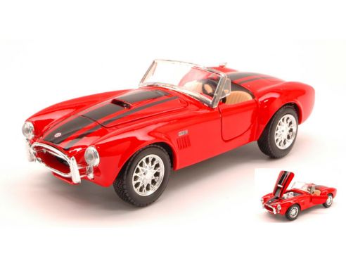MAISTO MI31276R SHELBY COBRA 427 1965 RED/BLACK 1:24 Modellino