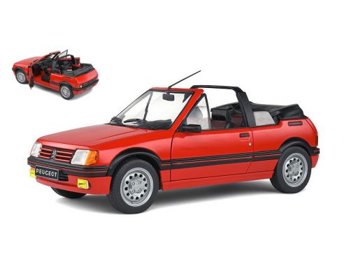 SOLIDO SL1806201 PEUGEOT 205 GTI MK1 CABRIOLET 1989 ROUGE VALLELUNGA 1:18 Modellino