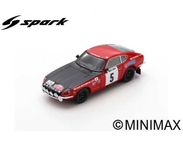SPARK MODEL S6280 DATSUN 240 Z N.5 3rd MONTE CARLO 1972 R.AALTONEN-J.TODT 1:43 Modellino