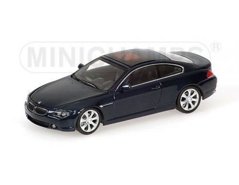 MINICHAMPS 431026021 BMW SERIE 6 COUPE’ 2006 BLUE METALLIC Modellino