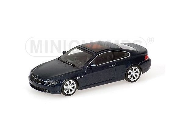 MINICHAMPS 431026021 BMW SERIE 6 COUPE’ 2006 BLUE METALLIC Modellino