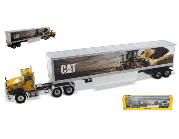 DIECAST MASTER DM85666 CAT CT660 W/CAT MURAL TRAILERS 1:50 Modellino