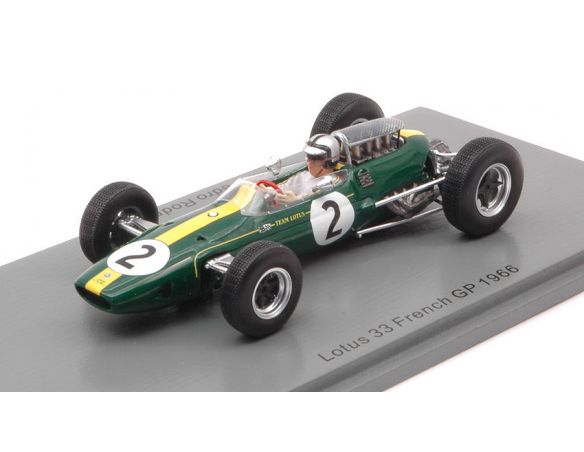 SPARK MODEL S7294 LOTUS 33 PEDRO RODRIGUEZ 1966 N.2 FRENCH GP 1:43 Modellino
