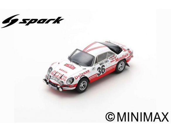 SPARK MODEL S6111 ALPINE A110 N.36 MONTE CARLO 1973 BOB WOLLEK-PIERRE THIMONIER 1:43 Modellino
