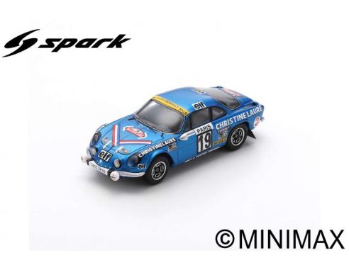 SPARK MODEL S6116 ALPINE A110  N.19 WINNER COUPES DES DAMES 11th MONTE CARLO 1976 MOUTON-C Modellino