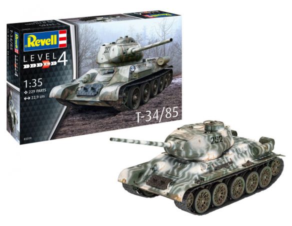 REVELL RV03319 CARRO T34/85 KIT 1:35 Modellino