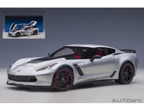 AUTOART AA71258 CHEVROLET CORVETTE C7 Z06 BLADE SILVER 1:18 Modellino