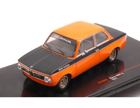 IXO MODEL CLC368N BMW ALPINA 2002 Tii 1972 ORANGE/BLACK 1:43 Modellino