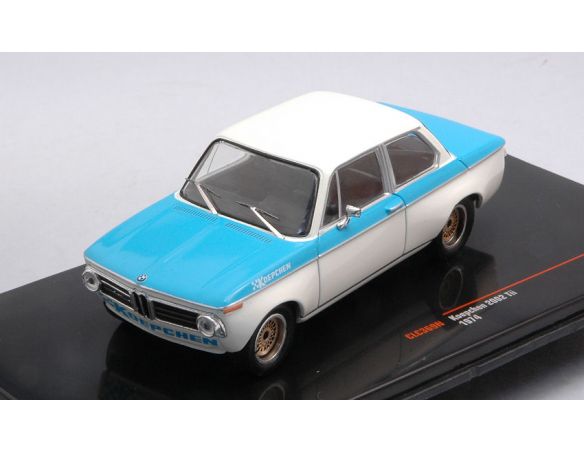 IXO MODEL CLC369N BMW KOEPCHEN 2002 Tii 1974 WHITE/BLUE 1:43 Modellino