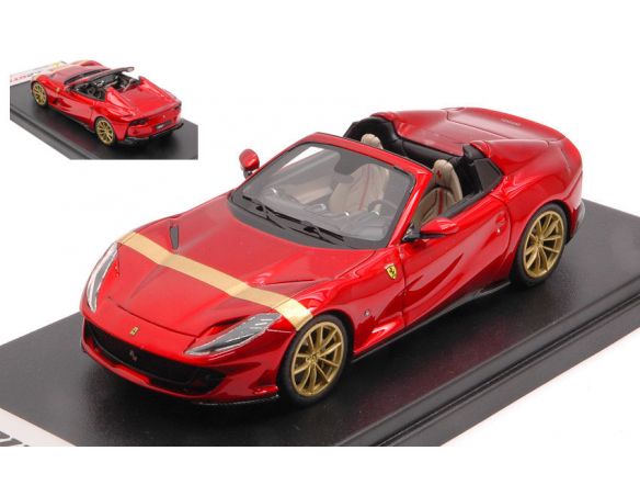 LOOKSMART LS516N FERRARI 812 GTS ROSSO FUOCO-GOLD LIVERY 1:43 Modellino