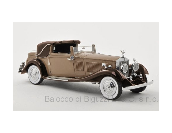 NEO SCALE MODELS NEO49586 ROLLS ROYCE PHANTOM II CONTINENTAL GURNEY NUTTING 1934 BROWN 1:43 Modellino