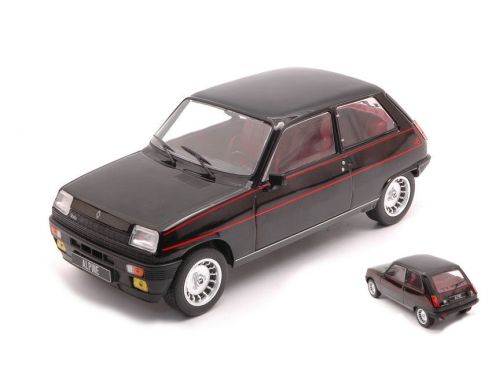 WHITEBOX WB124057 RENAULT 5 ALPINE BLACK DECORATED 1:24 Modellino