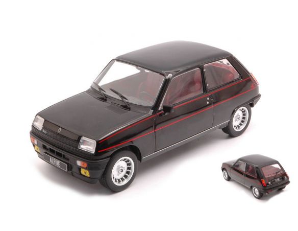 WHITEBOX WB124057 RENAULT 5 ALPINE BLACK DECORATED 1:24 Modellino