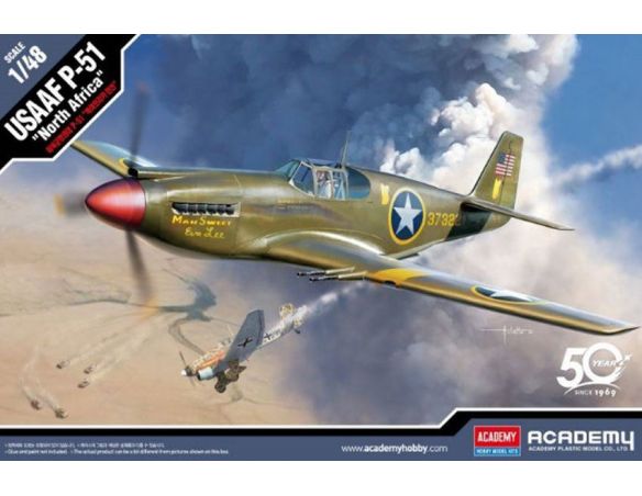 ACADEMY ACD12338 USAAF P-51 NORTH AFRICA KIT 1:48 Modellino