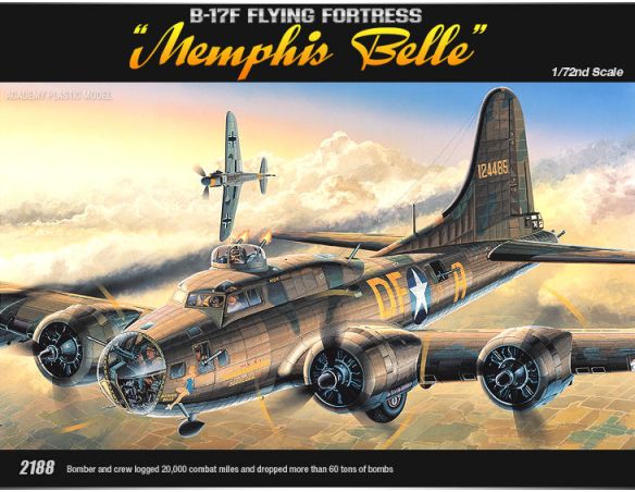 ACADEMY ACD12495 B-17F MEMPHIS BELLE KIT 1:72 Modellino