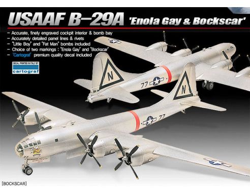ACADEMY ACD12528 B-29A ENOLA GAY BOCKS CAR KIT 1:72 Modellino