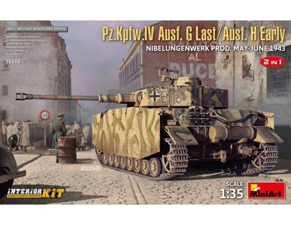 MINIART MIN35333 Pz.Kpfw.IV Ausf.G-LAST/H-Early KIT 1:35 Modellino