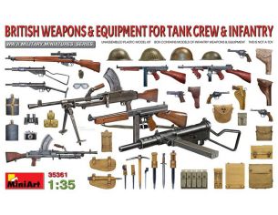 MINIART MIN35361 BRITISH WEAPONS & EQUIP.FOR TANK CREW & INFANTRY KIT 1:35 Modellino