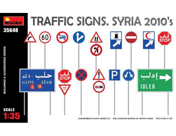 MINIART MIN35648 TRAFFIC SIGNS SYRIA 2010s KIT 1:35 Modellino