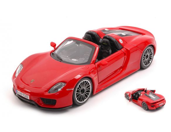 BBURAGO BU21076R PORSCHE 918 SPYDER 2015 RED 1:24 Modellino