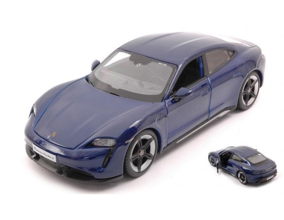 BBURAGO BU21098B PORSCHE TAYCAN TURBO S BLUE 1:24 Modellino