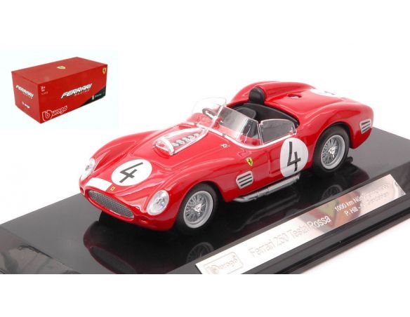 BBURAGO BU36307 FERRARI 250 TESTA ROSSA N.4 1000 KM NURBURGRING 1959 HILL-GENDEBIEN 1:43 Modellino