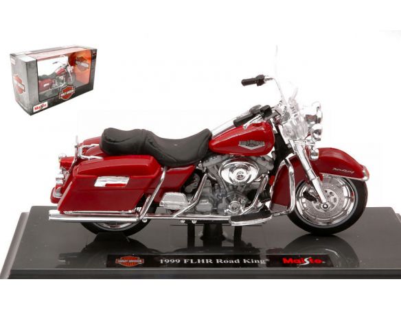 MAISTO MI20111 HARLEY DAVIDSON FLHR ROAD KING 1999 RED 1:18 Modellino