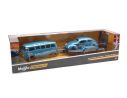 MAISTO MI32752 VW T1 VAN SAMBA + VW KEVER BLUE 2 CAR SET 1:24 Modellino