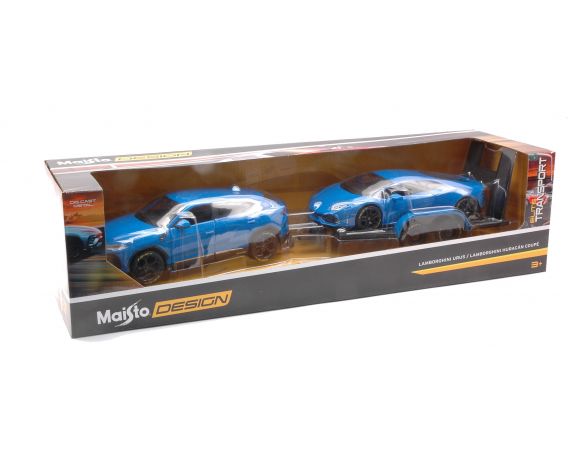 MAISTO MI32753 LAMBORGHINI URUS + LAMBORGHINI HURACAN BLUE 2 CAR SET 1:24 Modellino