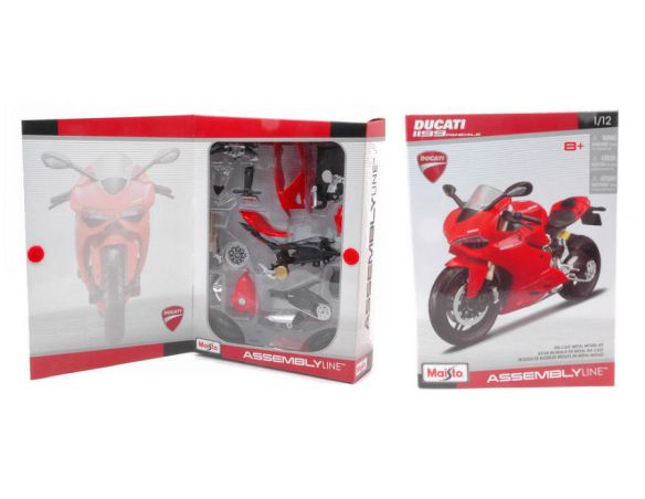 MAISTO MI39193 DUCATI 1199 PANIGALE RED KIT 1:12 Modellino