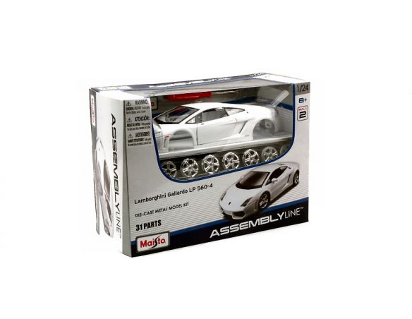 MAISTO MI39291 LAMBORGHINI GALLARDO LP 560-4 WHITE KIT 1:24 Modellino