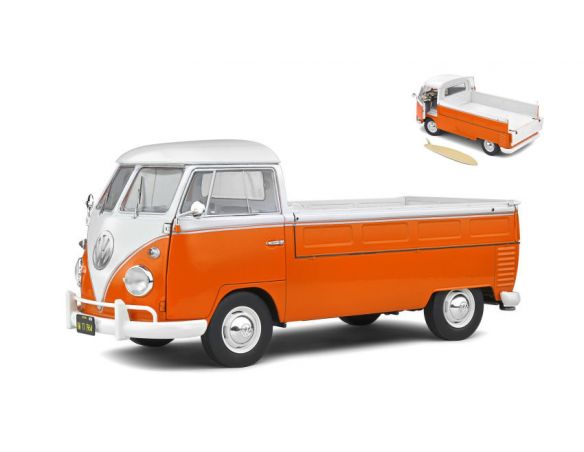 SOLIDO SL1806701 VW T1 PICK UP 1950 ORANGE/WHITE 1:18 Modellino