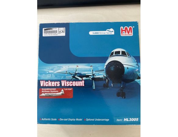 Hobby Master Hl 3005 Vickers Viscount 700 Sas Airlines Modellino 1:200 SCATOLA ROVINATA