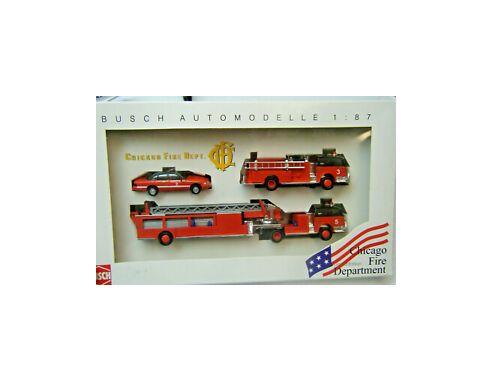 Set Pompieri Chicago 49927 Edizione Limitata Scala 1:87 Busch SCATOLA ROVINATA