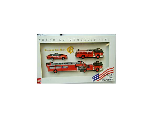 Set Pompieri Chicago 49927 Edizione Limitata Scala 1:87 Busch SCATOLA ROVINATA