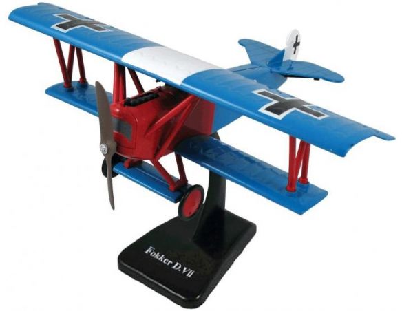 New Ray 20223 Skypilot 1^ War Etyle Fokker D. VII Blu e Rosso 1/48 Modellino