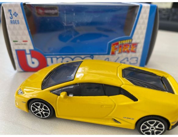 Bburago BU11444 Lamborghini Huracan Giallo Street Fire 1:43 Modellino