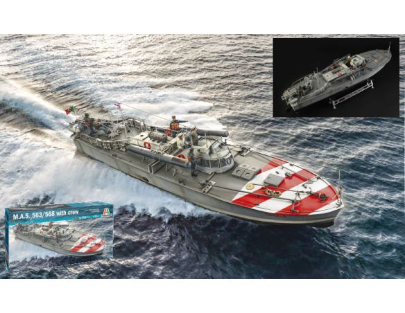 ITALERI IT5626 M.A.S. 568 4a SERIE WITH CREW AND ACCESSORIES KIT 1:35 Modellino