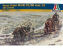 ITALERI IT6464 HORSE DRAWN BREDA 20 KIT 1:35 Modellino