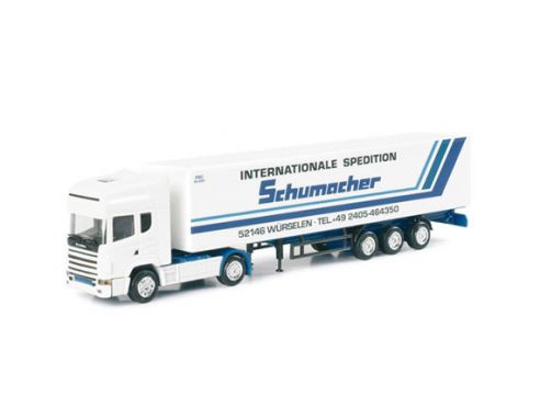 Herpa 451666 Scania TL box Schumacher Magic Modellino Scatola rovinata