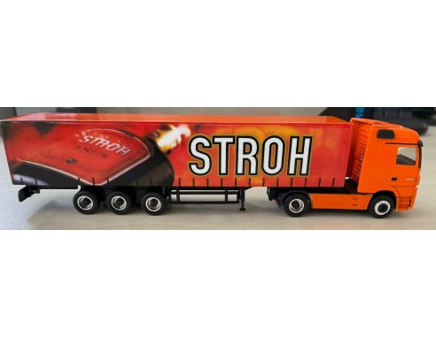 Herpa 451130 Mercedes Benz Actros Lh Tarp Curtain Semitrailer Strh Rum SCATOLA ROVINATA