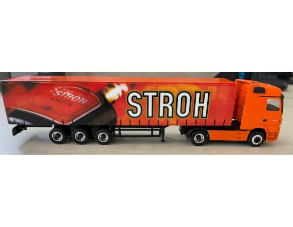 Herpa 451130 Mercedes Benz Actros Lh Tarp Curtain Semitrailer Strh Rum SCATOLA ROVINATA