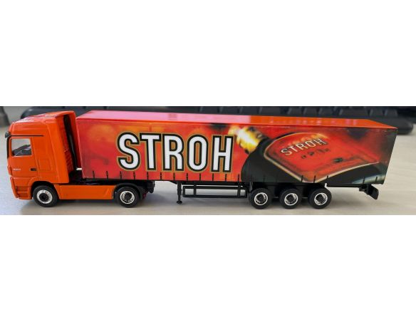 Herpa 451130 Mercedes Benz Actros Lh Tarp Curtain Semitrailer Strh Rum SCATOLA ROVINATA