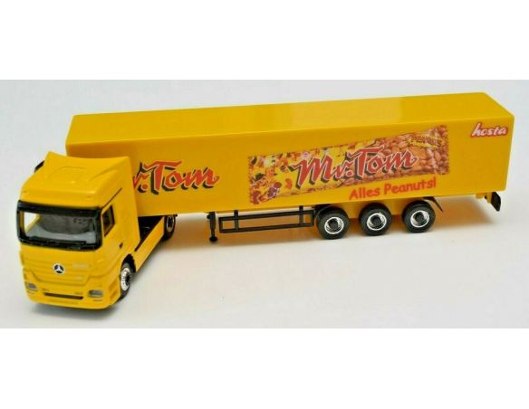 Herpa 451253 Mercedes Benz Actros Lh box Semitrailer Mr.Tom Modellino SCATOLA ROVINATA
