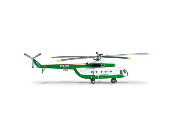 Herpa 554893 Hubschrauber Polizei Brandenburg Mil Mi-8T/1 Modellino SCATOLA ROVINATA