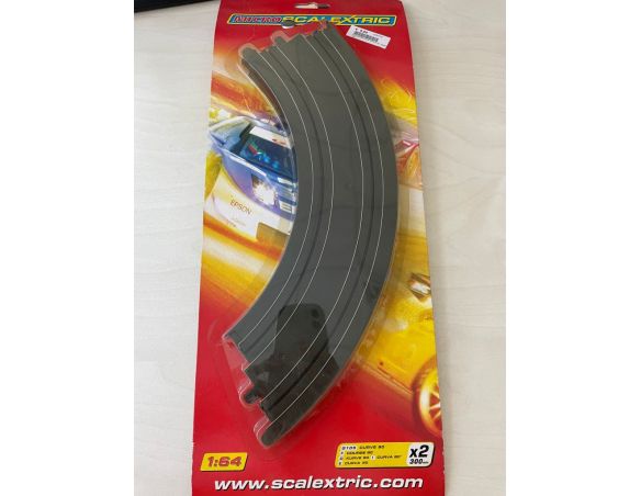 Scalextric G105 Curva 90° 300mm 2 Pezzi SCATOLA ROVINATA